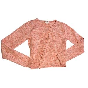 Superdown Kai button front top in pink space-dye size XS